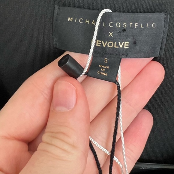 MICHAEL COSTELLO X REVOLVE Kirsten Mini Dress in Black NWT sz small - Picture 6 of 6
